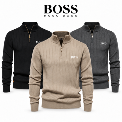 Hero image for the HB Ribbed Quarter-Zip Jumper