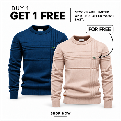 LC Textured Crew-Neck Jumper in five source-confirmed colours on white