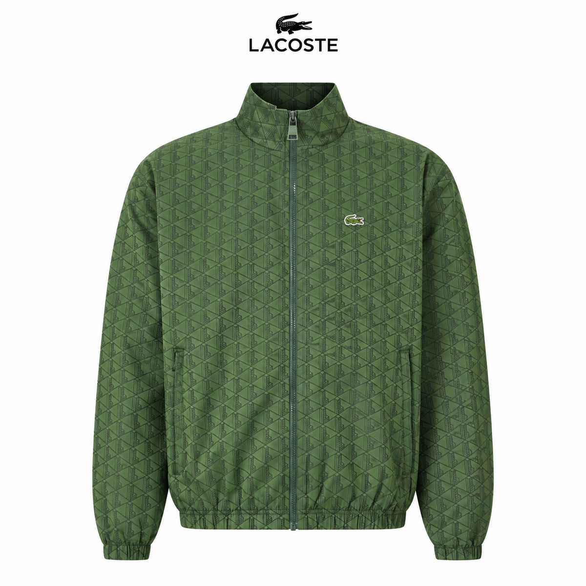 The LC Monogram Zip-Through Jacket in Green.