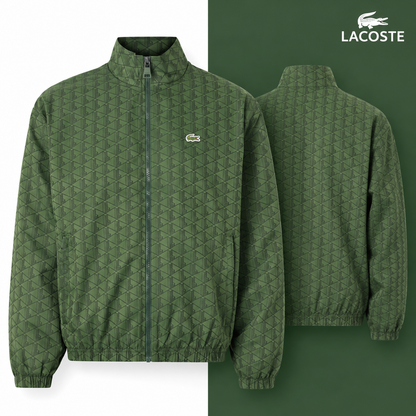 The LC Monogram Zip-Through Jacket in Green, shown as the colour variant.