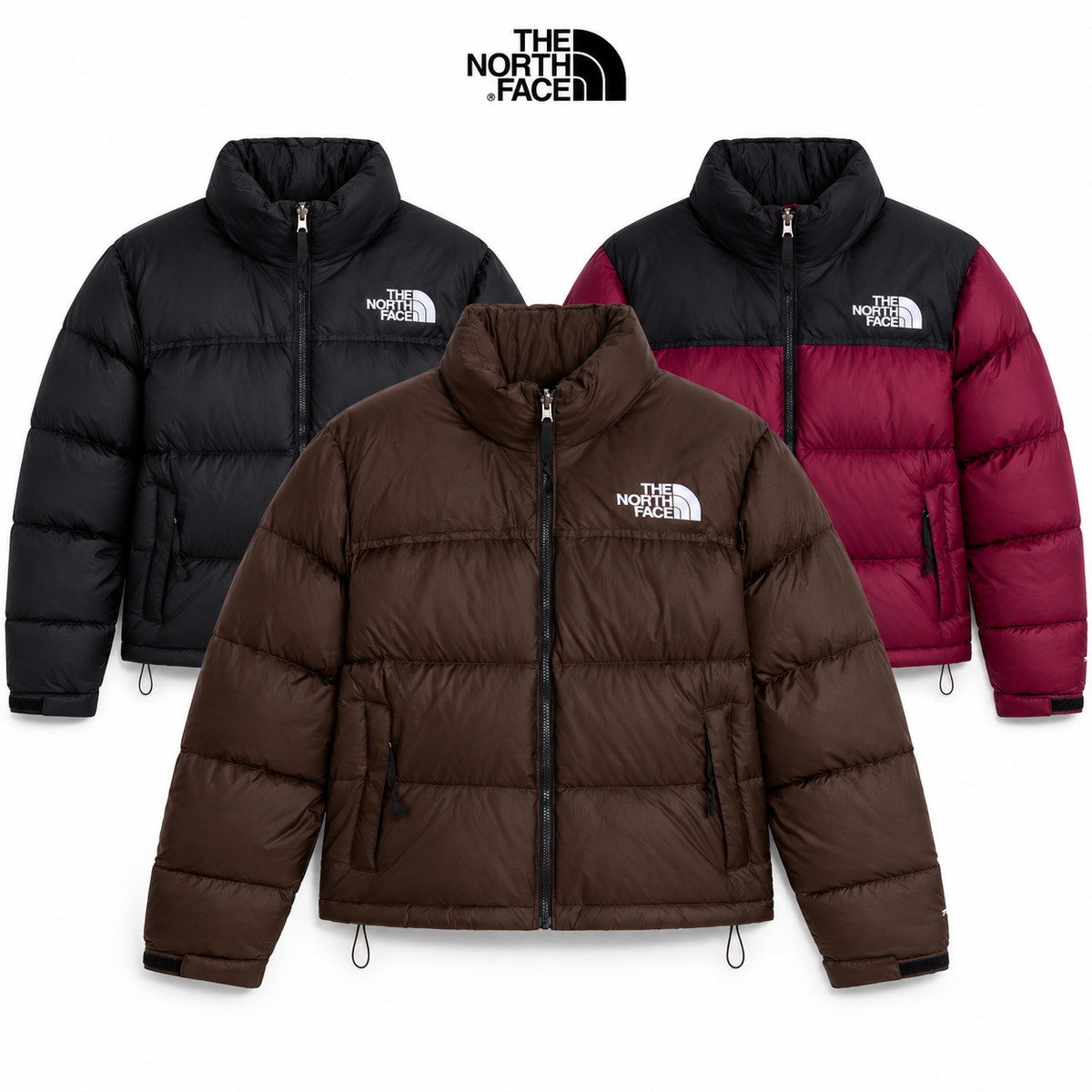 TNF Women’s 1996 Retro Nuptse Jacket in three verified colours.