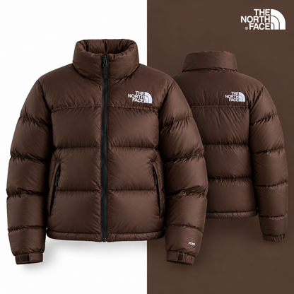 The TNF Women’s 1996 Retro Nuptse Jacket in Dark Chestnut, shown as the colour variant.