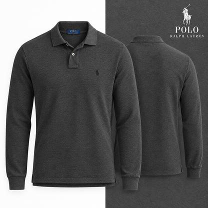 Windsor Heather custom slim-fit long-sleeve piqué polo colour variant