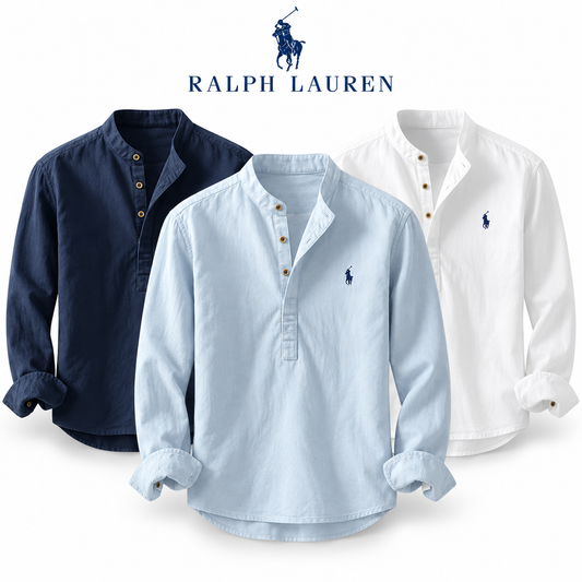 Hero image for the RL Mandarin-Collar Shirt